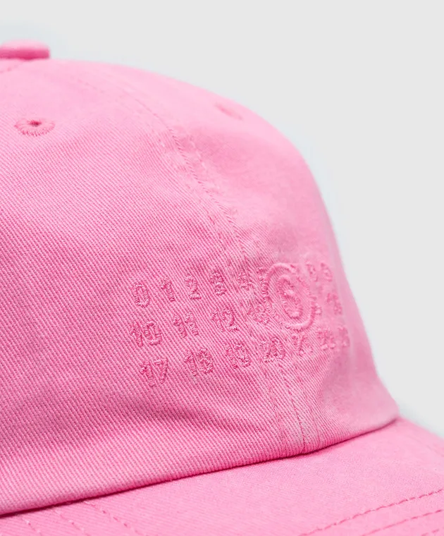 Maison Margiela MM6 Pink cap with logo embroidery
