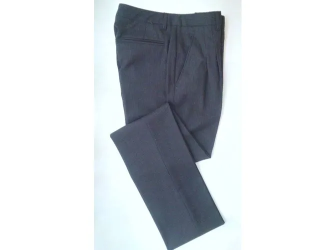 Maison Martin Margiela Pantalones a rayas Azul 