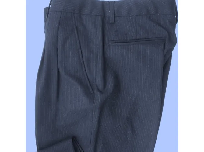 Maison Martin Margiela Pantalones a rayas Azul 