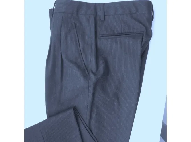 Maison Martin Margiela Pantalones a rayas Azul 