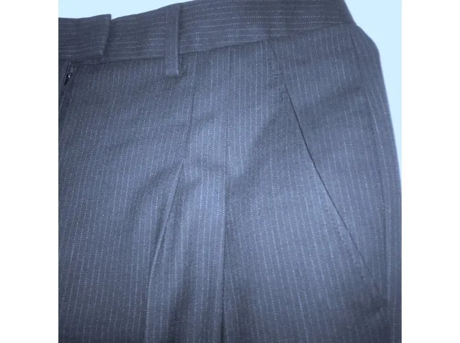 Maison Martin Margiela Pantalones a rayas Azul 