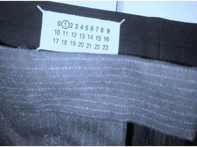 Maison Martin Margiela Pantalones a rayas Azul 