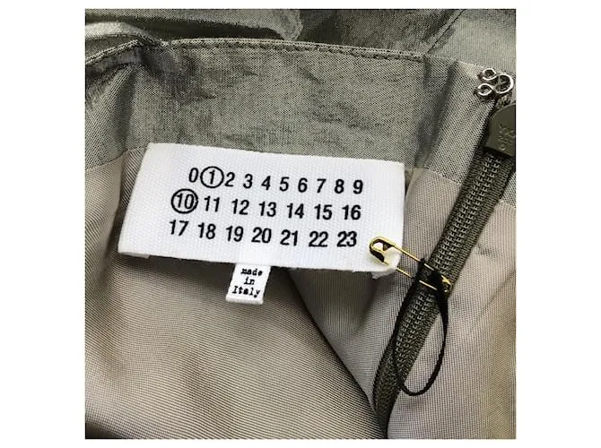 Maison Martin Margiela Vestido midi sin mangas de metal plateado con detalle de lazo Maison Margiela Plata 