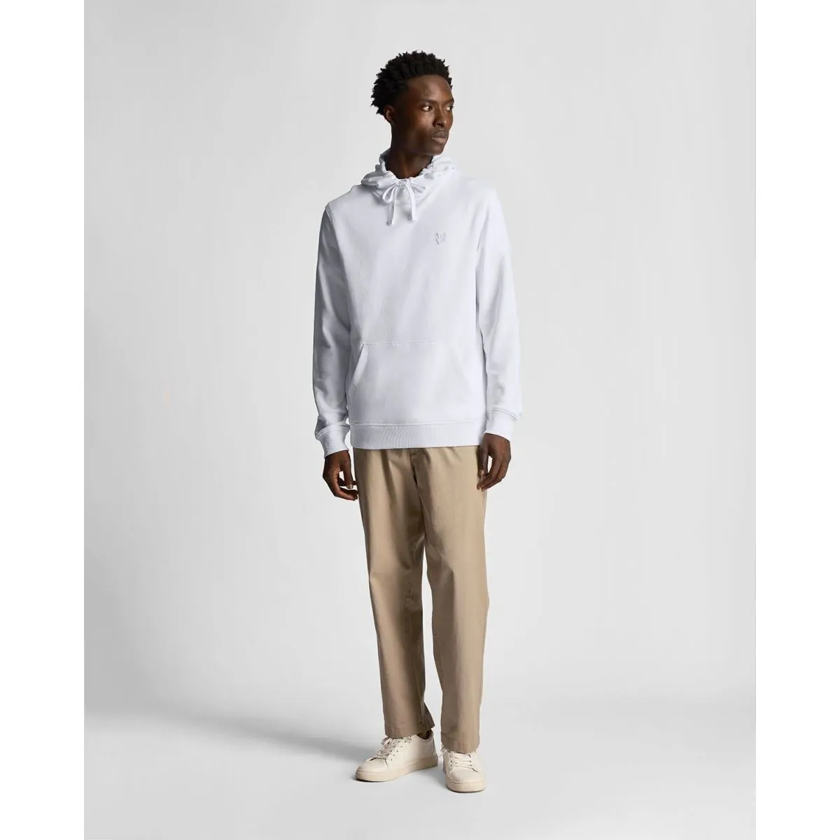 ML416TON TONAL PULLOVER HOODIE626 WHITE