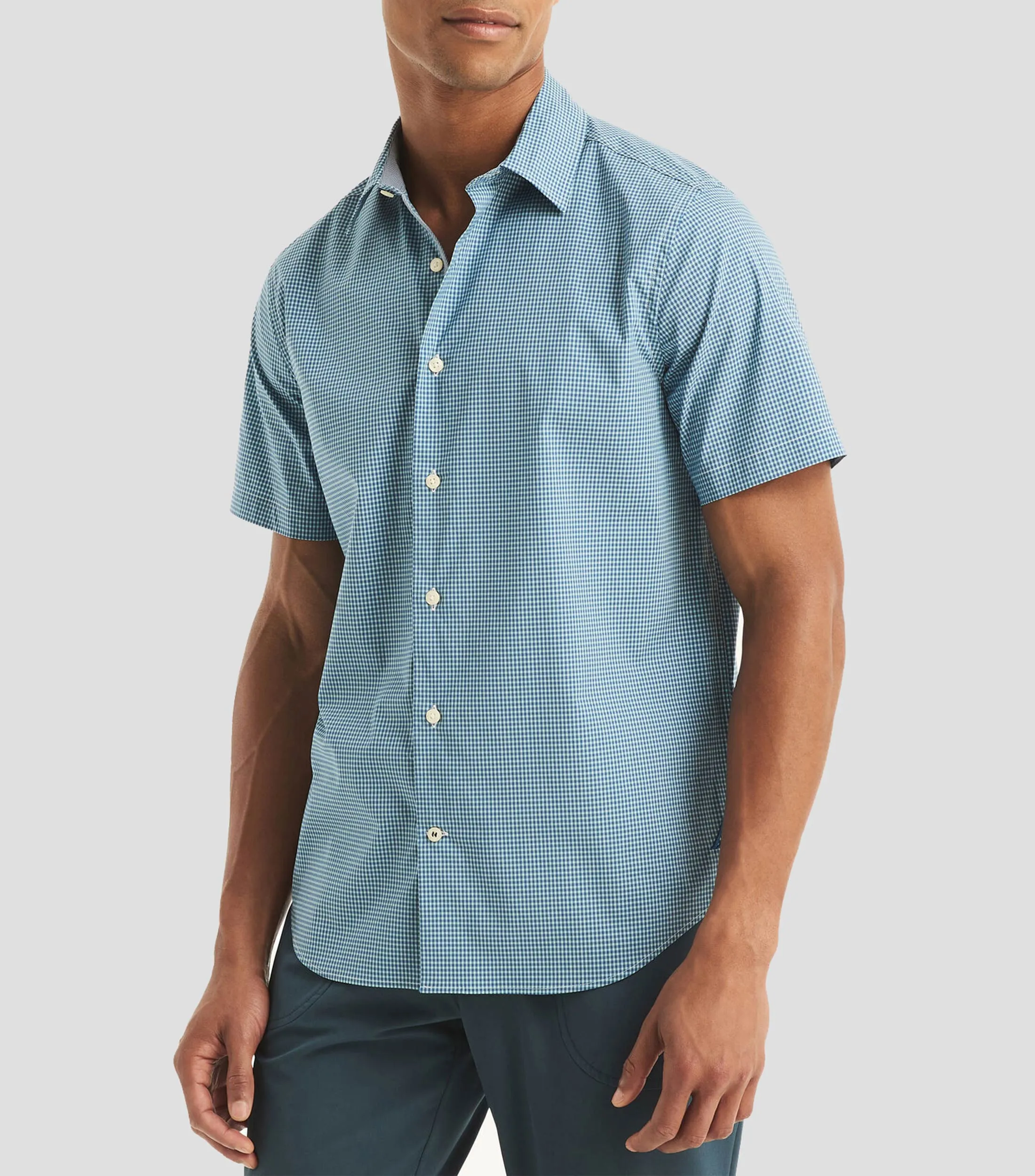 Nautica Camisa a cuadros manga corta Hombre