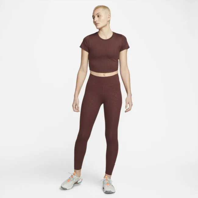 NIKE DRIFIT ONE LUXE SLIM FIT PRINTED TOP