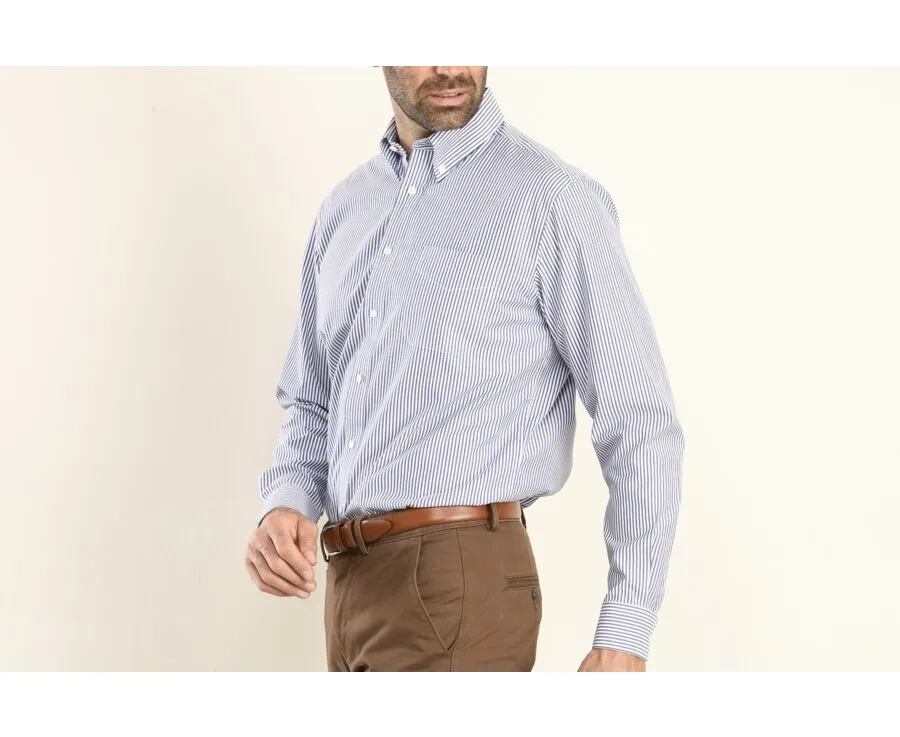 OCEAN BLUE AND WHITE STRIPED SHIRT  KELLEN