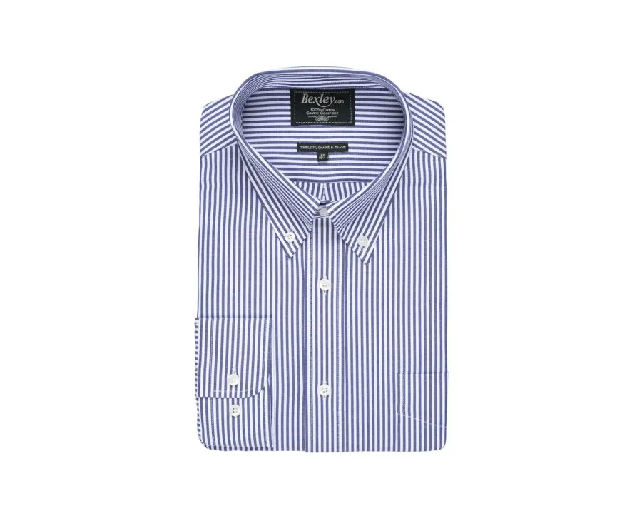 OCEAN BLUE AND WHITE STRIPED SHIRT  KELLEN