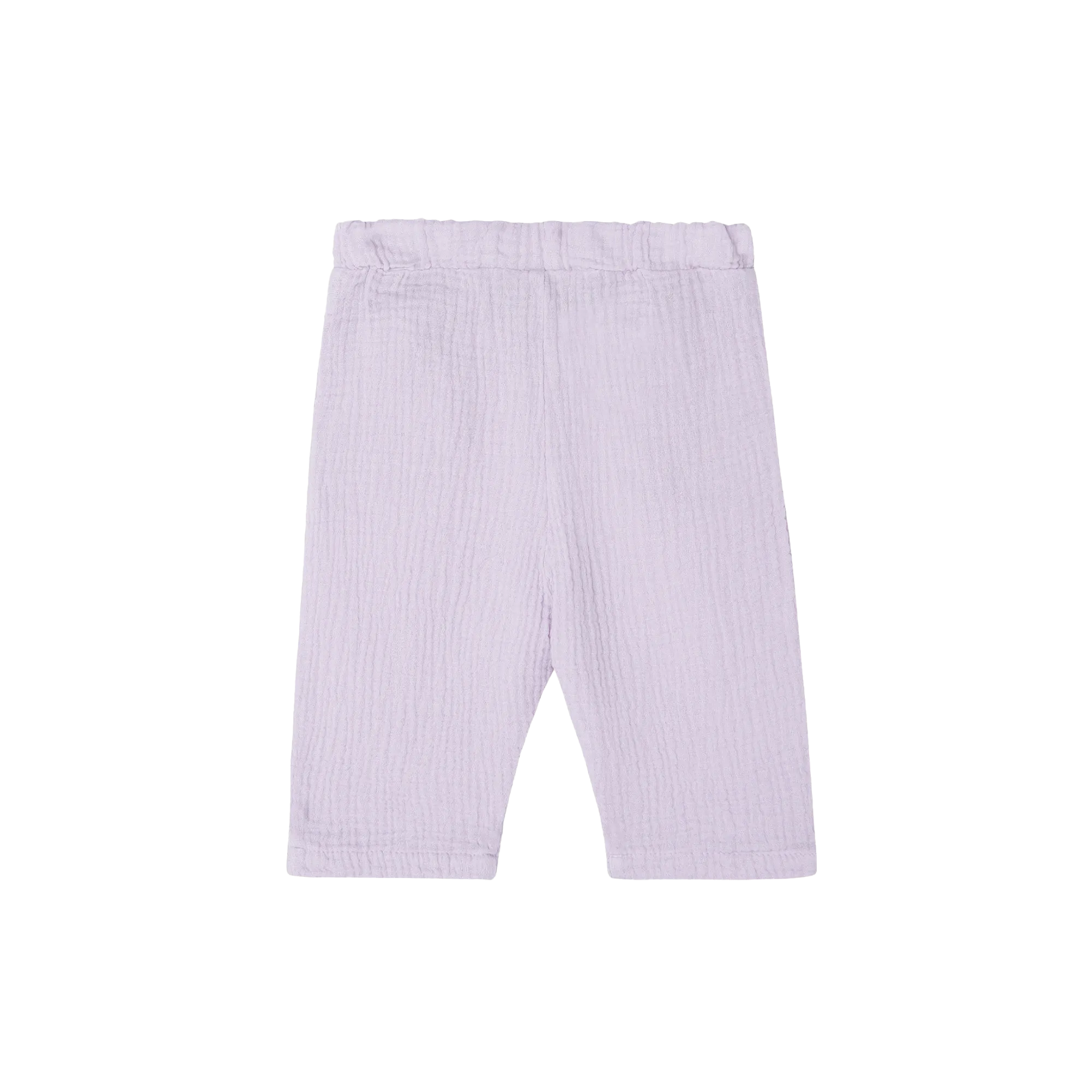 Pantalón recto de algodón en violeta