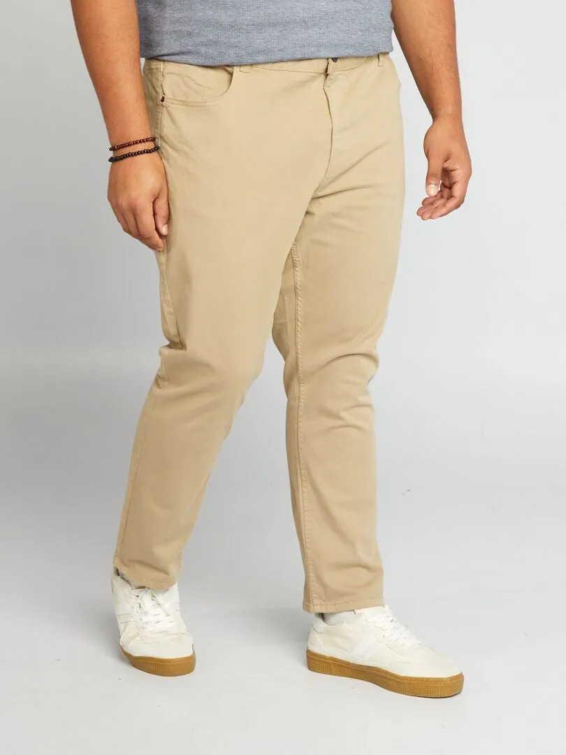PANTALóN SLIM L30  BEIGE