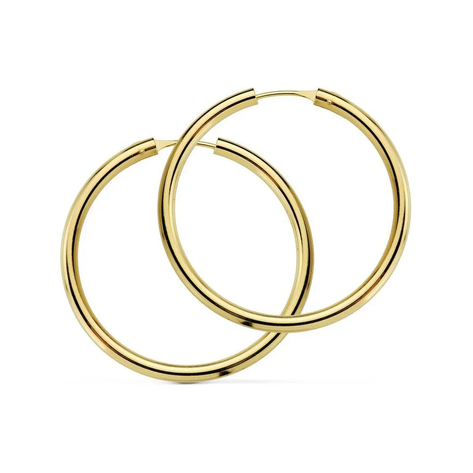 Pendientes Oro 18k Aro de 25x2mm