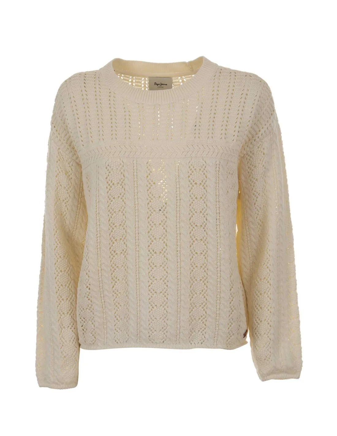 PEPE JEANS  JERSEY BLANCO ISADORA PL702159 MUJER