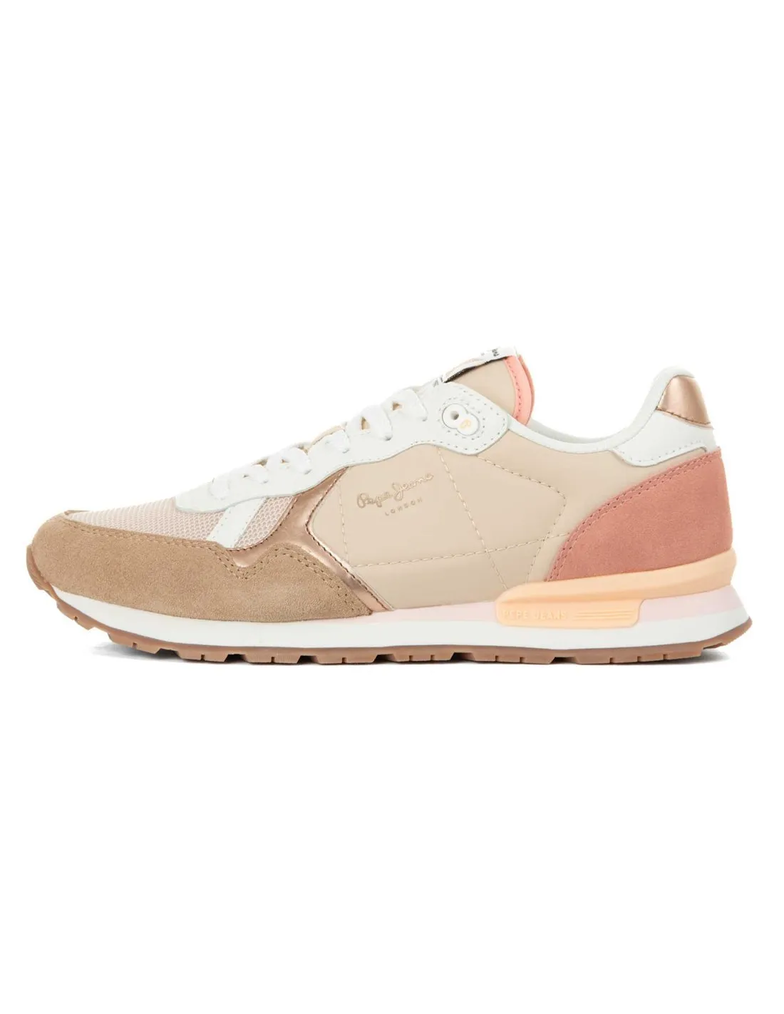 PEPE JEANS  ZAPATILLAS BEIGE BRIT MIX PLS40012 MUJER