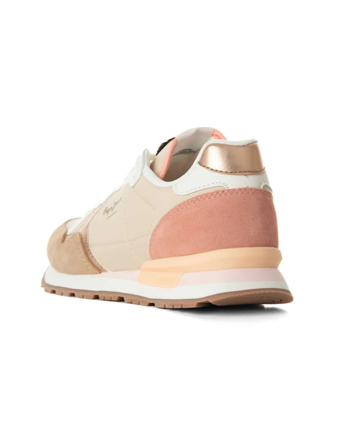 PEPE JEANS  ZAPATILLAS BEIGE BRIT MIX PLS40012 MUJER