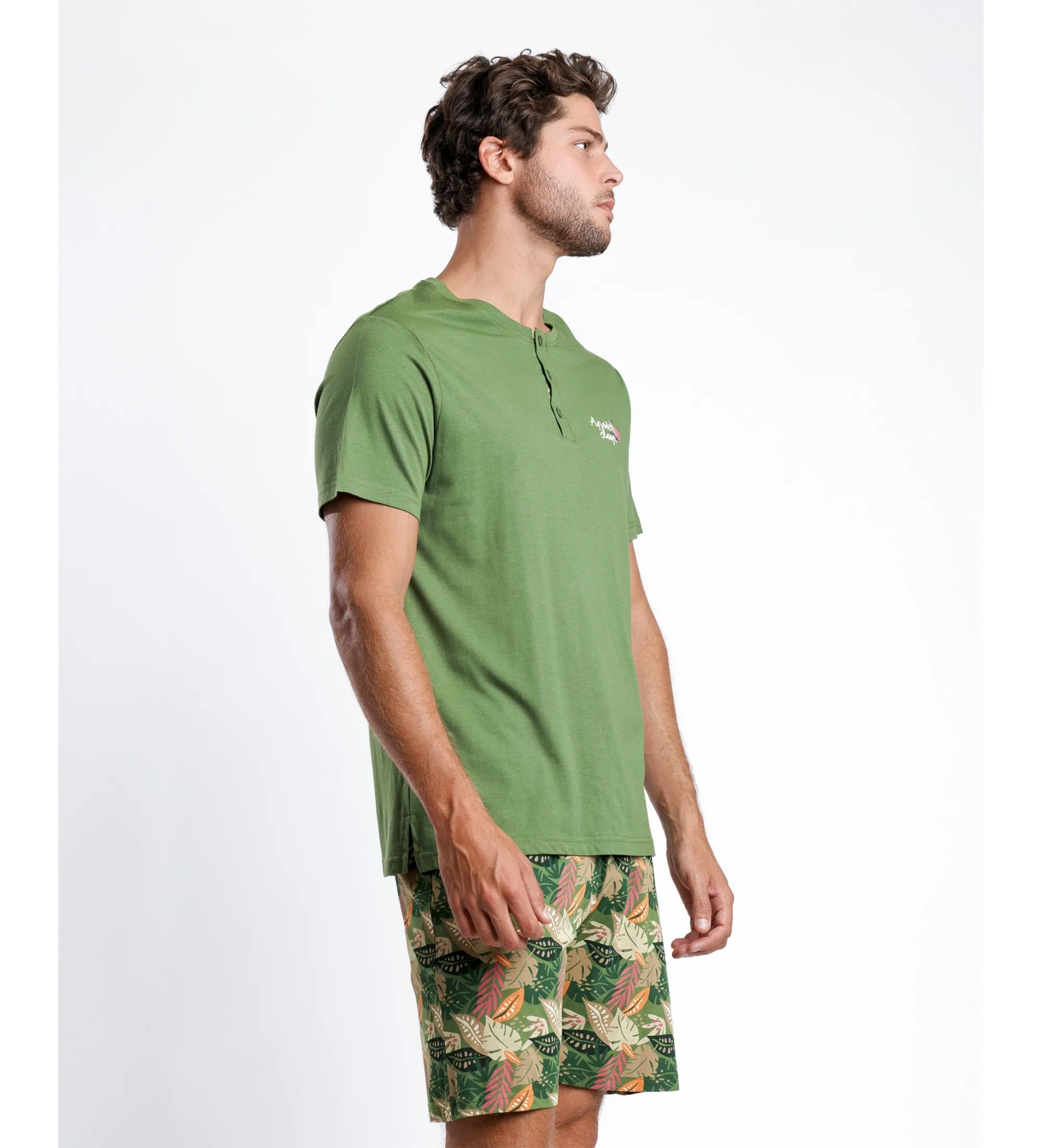 Pijama Manga Corta Apres Sleep verde