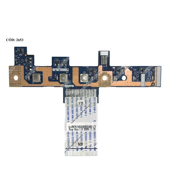 POWER BUTTON ACER BD W/CABLE ASPIRE 5310 5315 5220 5520 5715Z 5720 5720Z 7520 7720 7720Z SERIES 55.N2802.001 ORIG.