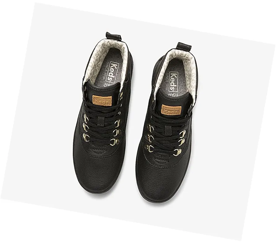 práctico Botas con Cordones Keds Scout Boot II Agua Mujer Negras – Botas Con Cordones
