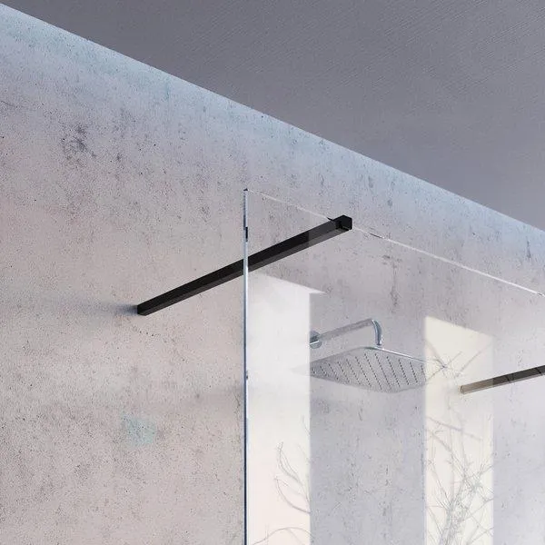 RAVAK WALKIN  MAMPARA DE DUCHA WALKIN WALL 100, 100X200 CM, NEGRO/CRISTAL TRANSPARENTE GW9WA0300Z1