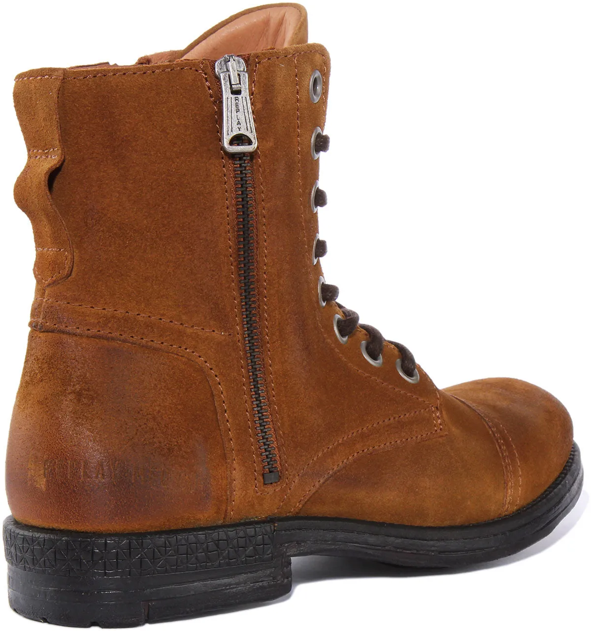 Replay Pack Suede Botín de piel de ante con cordones para hombre en bronceado