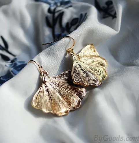 Retro Ginkgo Leaf Art Ear Drops