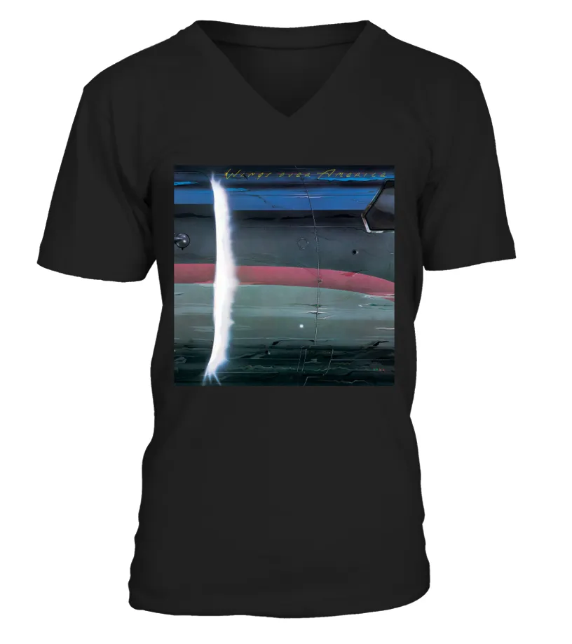 RK70S875BK. PAUL MCCARTNEY &AMP; WINGS  WINGS OVER AMERICA CAMISETA CUELLO EN V UNISEX