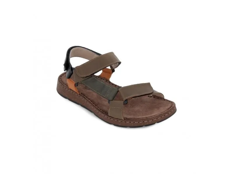 SANDALIA DE PIEL 022 30363 WALK&FLY EN COLOR TAUPE