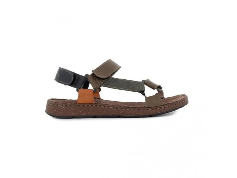 SANDALIA DE PIEL 022 30363 WALK&FLY EN COLOR TAUPE