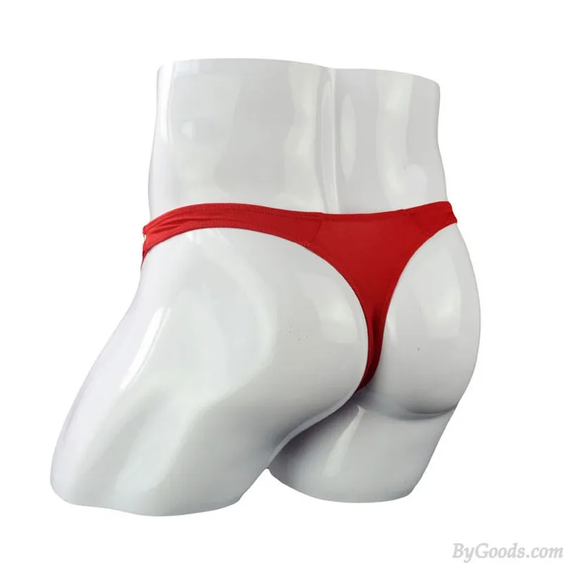 SEXY FAUX LEATHER RIVET BULGE POUCH CROSSDRESS BRIEFS THONG UNDERWEAR MEN'S LINGERIE KNICKERS PANTIES SISSY NAUGHTY TBACK UNDER