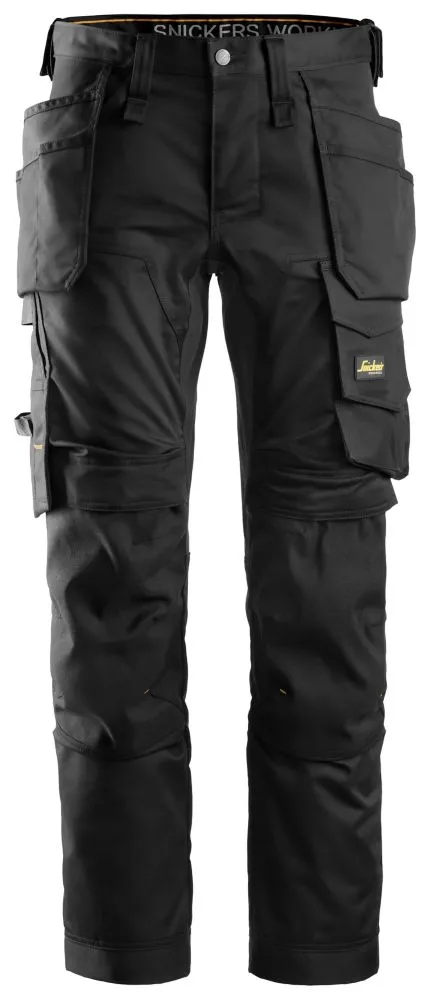Snickers AllroundWork, pantalón elástico, negro (cintura 41