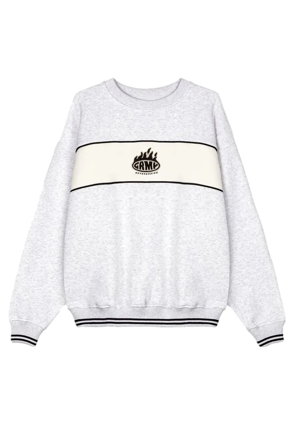 Sudadera grimey gris scratching memories vintage crewneck