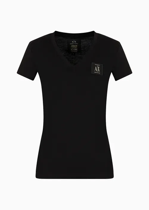 TSHIRT WOMEN BLACK ARMANI EXCHANGE