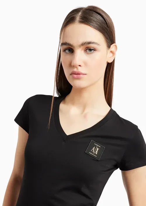TSHIRT WOMEN BLACK ARMANI EXCHANGE