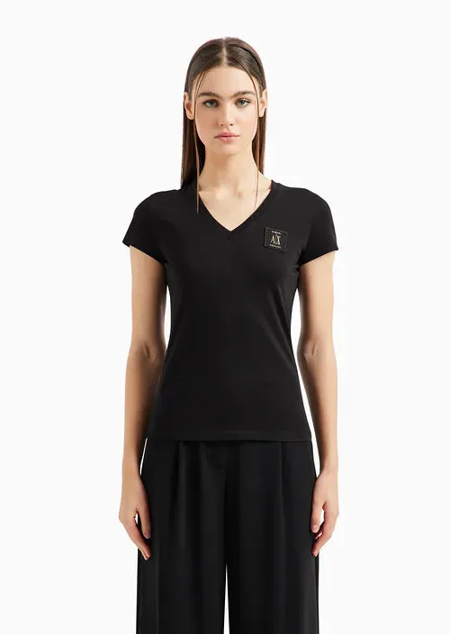 TSHIRT WOMEN BLACK ARMANI EXCHANGE