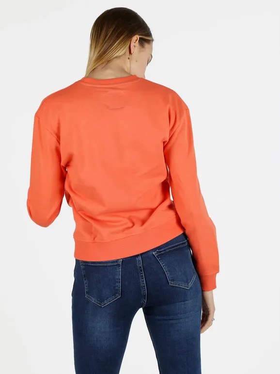 The People Rep Sudadera deportiva de mujer con cuello redondo y escritura