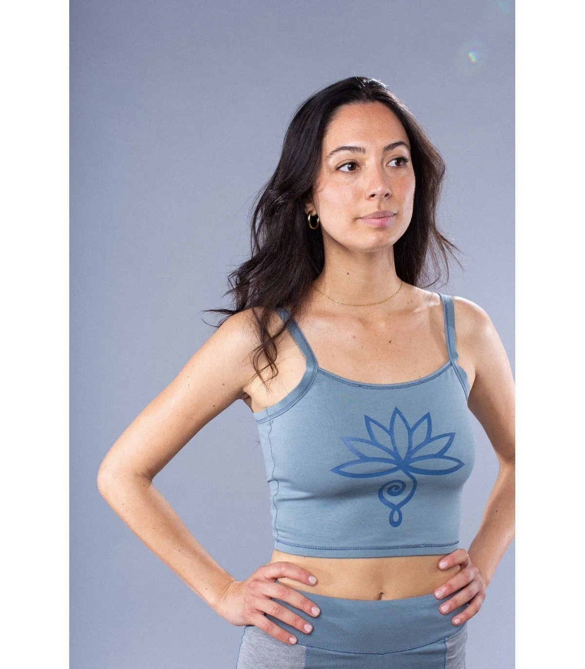 TOP LOTO CON ESTAMPADO AZUL