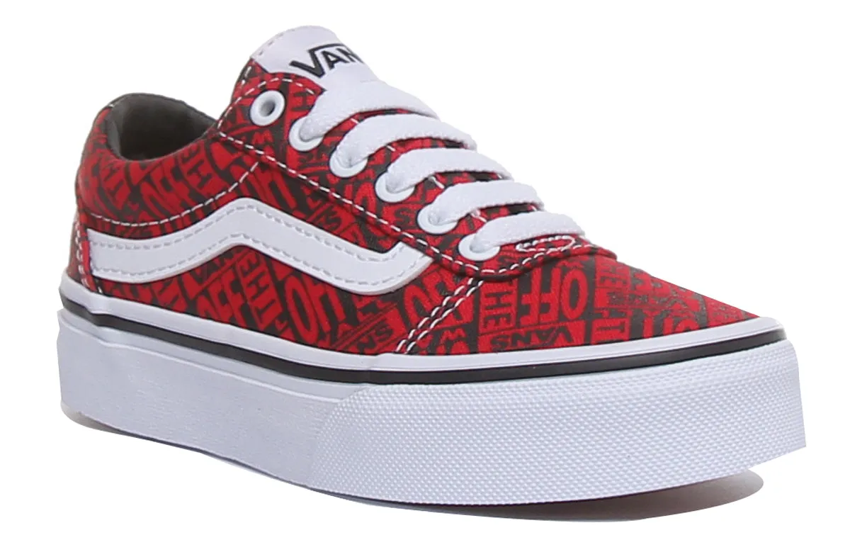 Vans Ward Old Skool Zapatillas de deporte con cordones para niños en negro blanco
