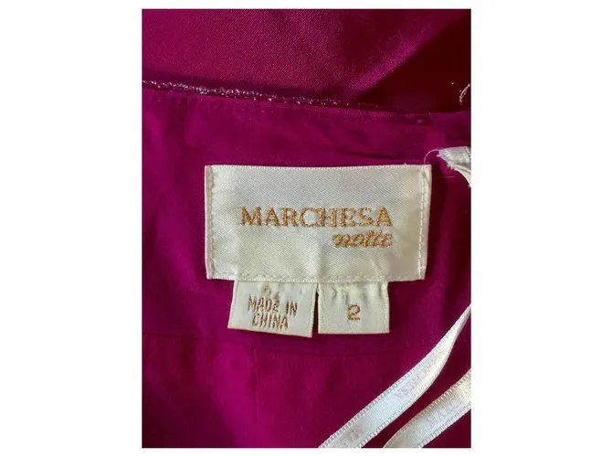 Vestido de noche Marchesa Notte Fucsia 
