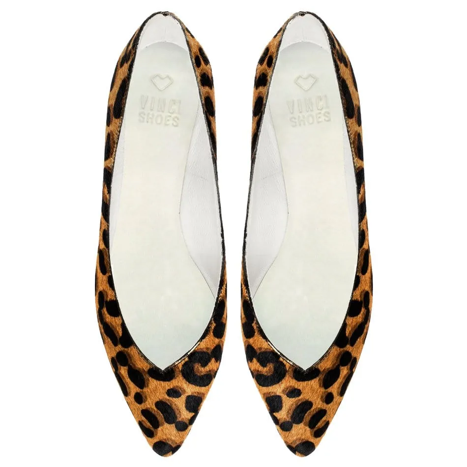 Vinci Shoes Bailarinas Candice con estampado animal