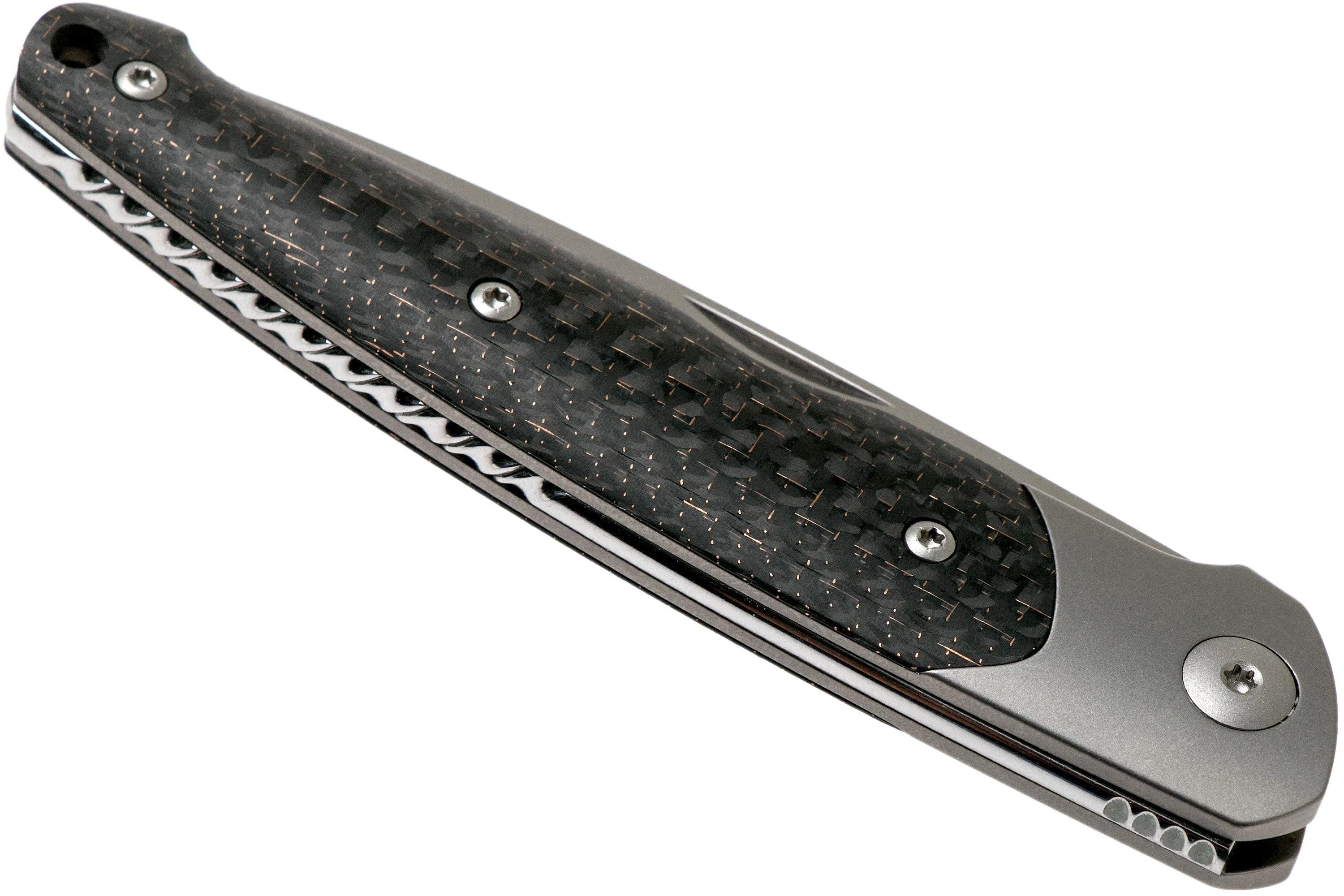 Viper Key V5978FCB Bolster Copper navaja de fibra de carbono, Jesper Voxnaes Design