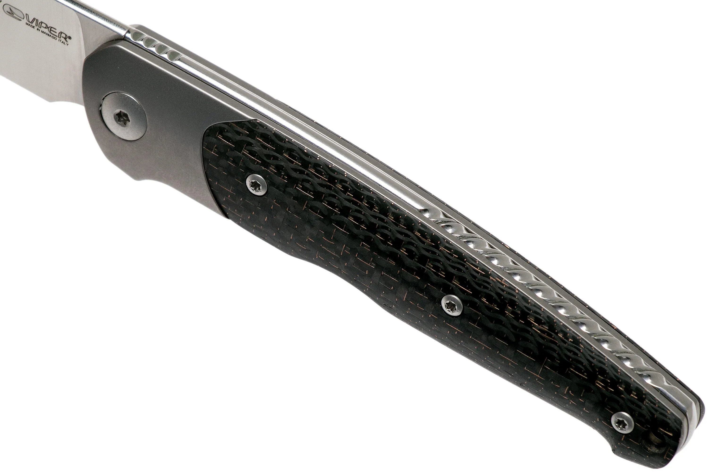 Viper Key V5978FCB Bolster Copper navaja de fibra de carbono, Jesper Voxnaes Design