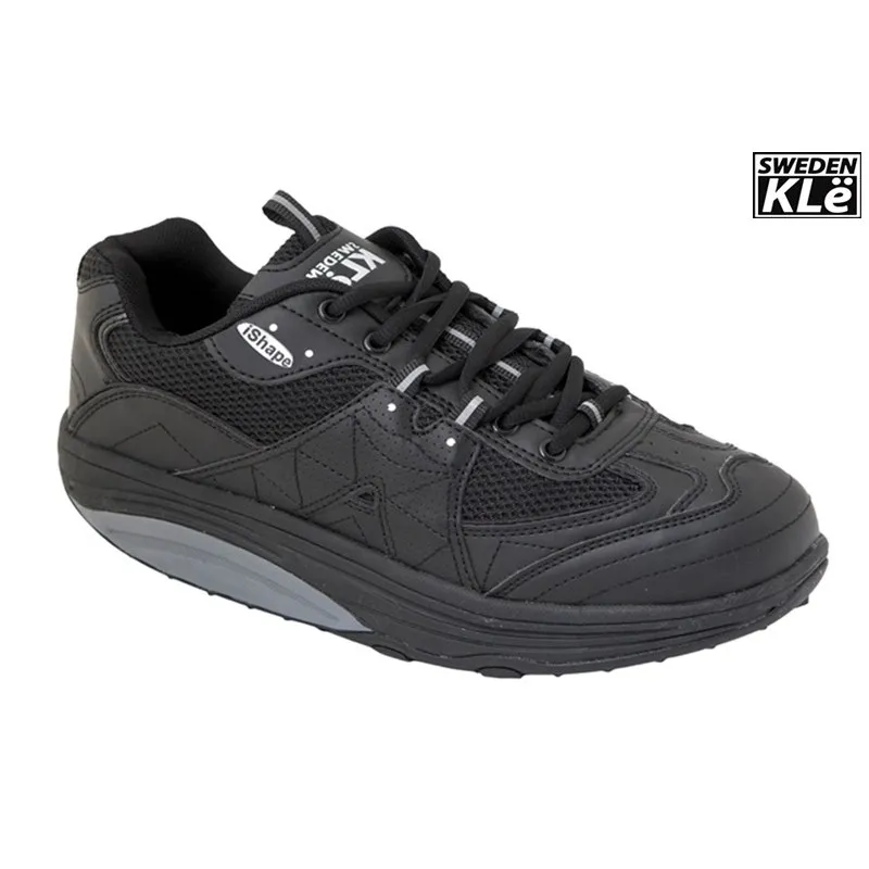 Zapatilla Deportiva Balancín Hombre Piso Curvado Negro . Sweden Kle