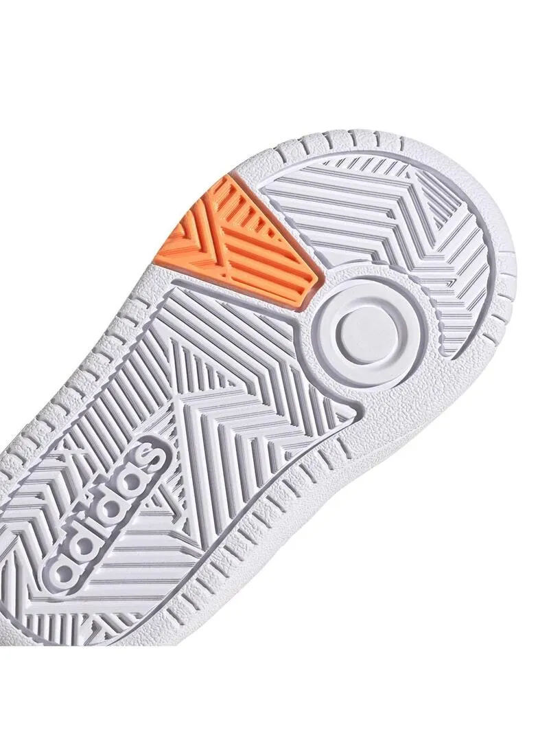 Zapatilla Niña adidas Hoops 3.0 Blanco/Naranja