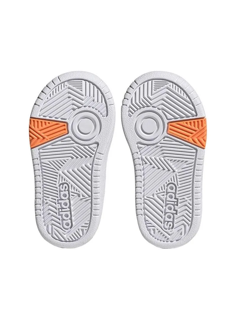 Zapatilla Niña adidas Hoops 3.0 Blanco/Naranja