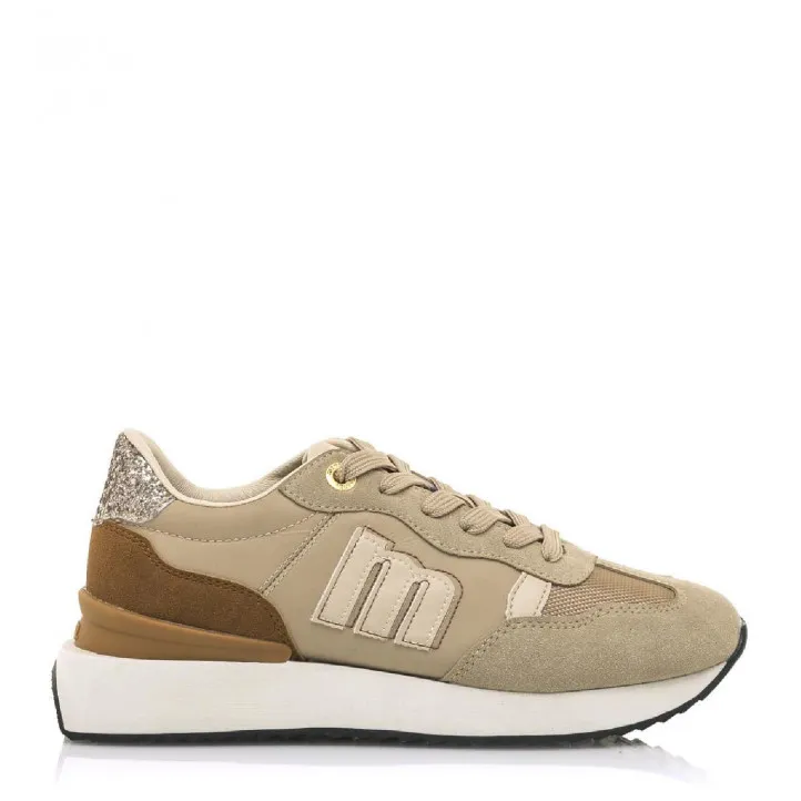 Zapatillas Mustang 60277 arena con purpurina joggo golden