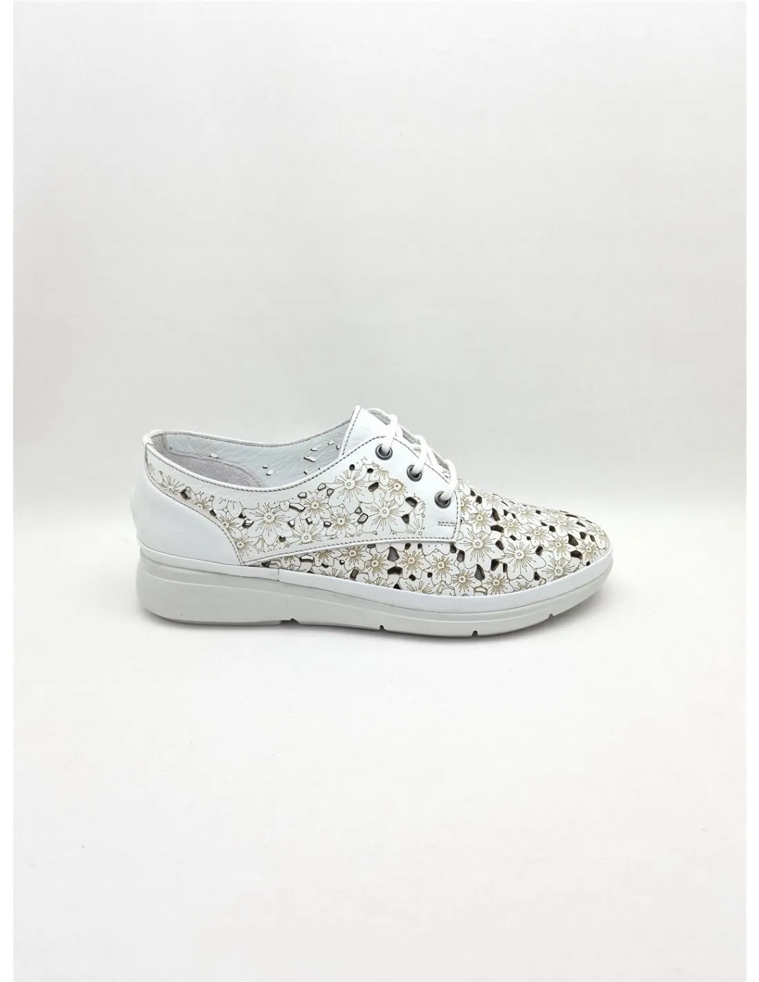 ZAPATO DE MUJER TREINTAS EN BLANCO L800