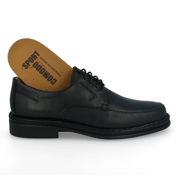 ZAPATOS COMODOS HOMBRE PIEL MOD. BETO NEGRO