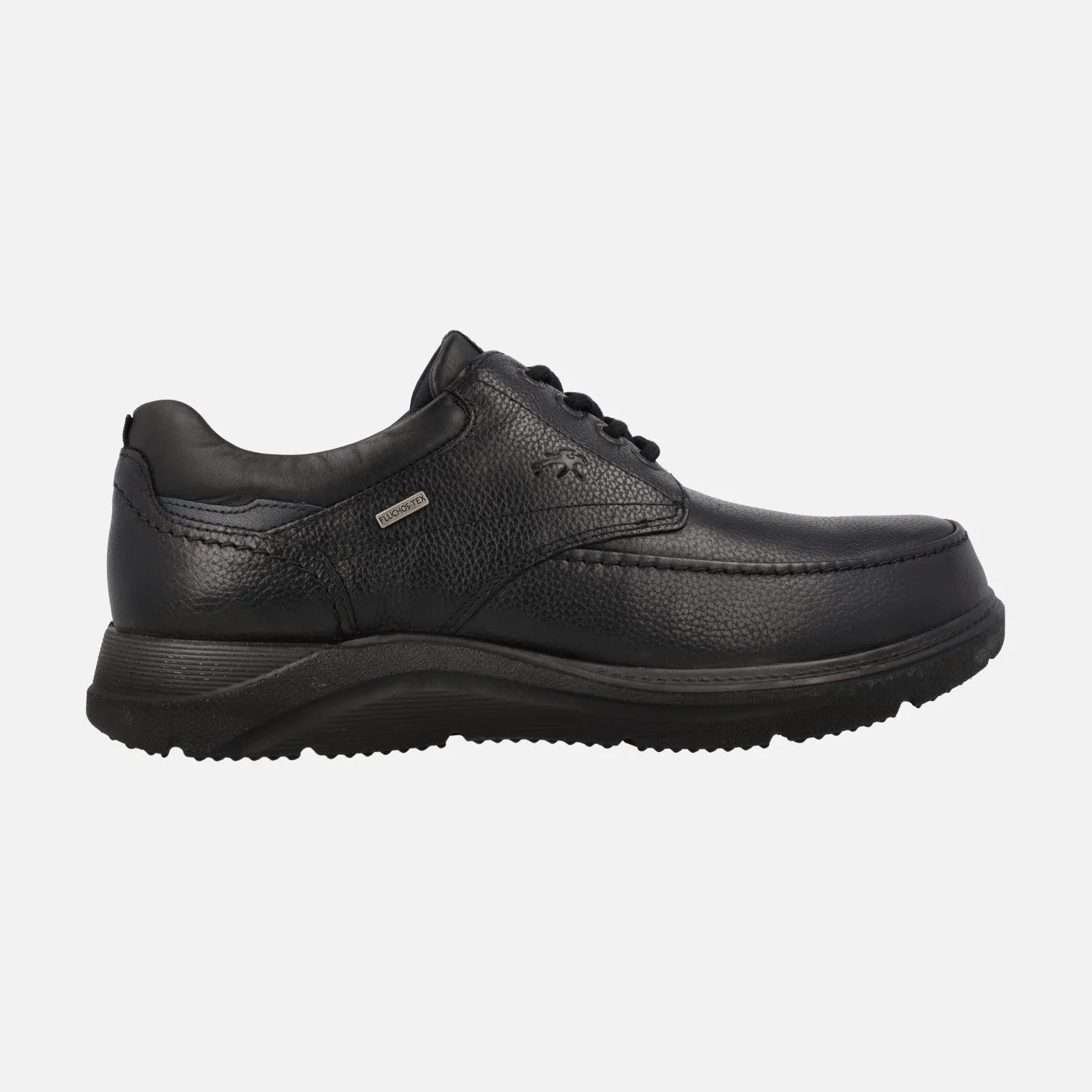 Zapatos de cordones Denver en piel negra con membrana impermeable
