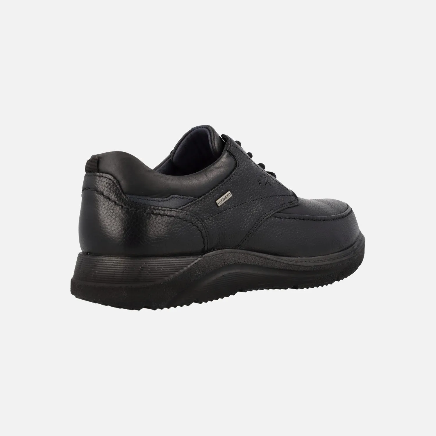 Zapatos de cordones Denver en piel negra con membrana impermeable