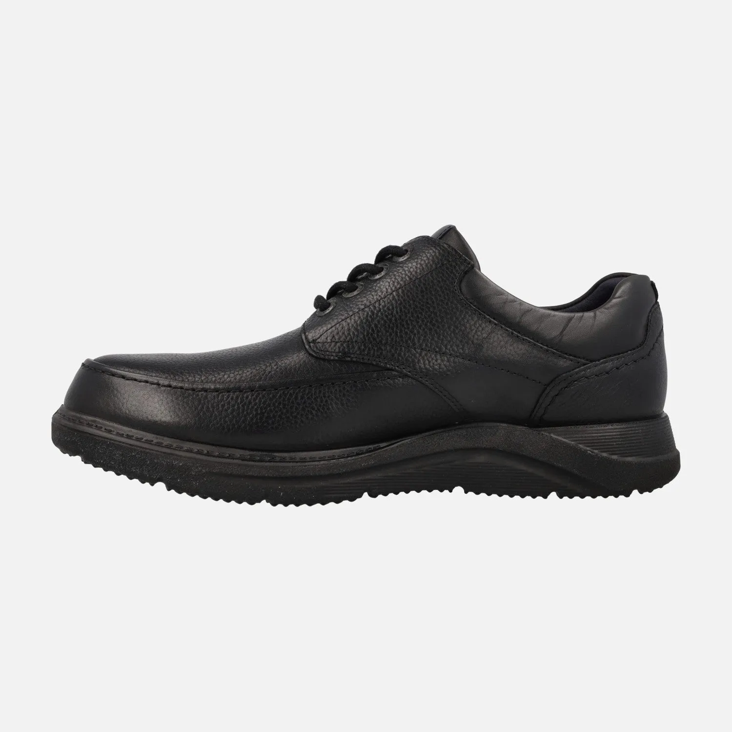 Zapatos de cordones Denver en piel negra con membrana impermeable